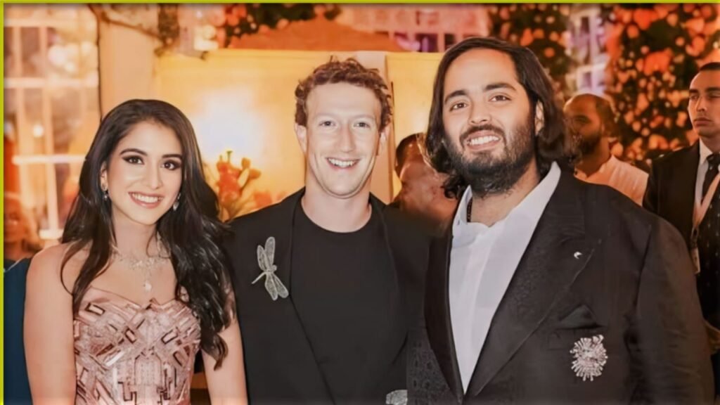 Mark Zuckerberg with Anant ambani and Radhika mERCHANT